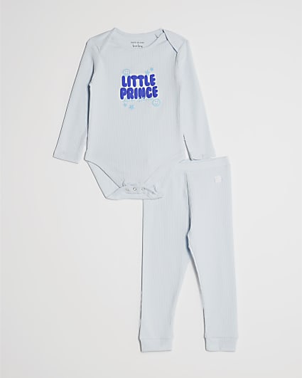 Baby Boys Blue Little Prince T-Shirt Set