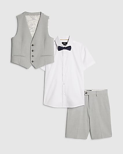 Boys Blue Tailored Waistcoat 4 Piece Set