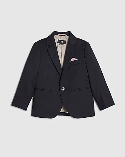Mini Boys Navy Tailored Suit Jacket