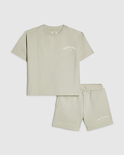 Mini Boys Grey Palais Dept T-Shirt Set