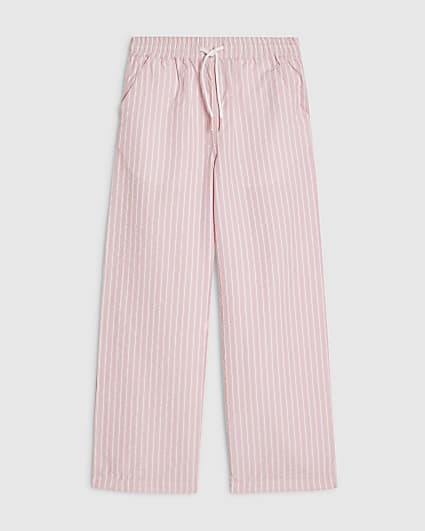 Girls Pink Stripe Trousers