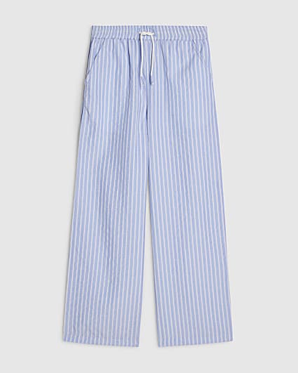 Girls Blue Stripe Trousers