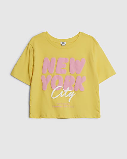 Girls Yellow New York T-Shirt