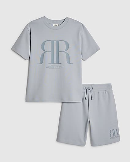 Boys Blue RR T-Shirt And Shorts Set