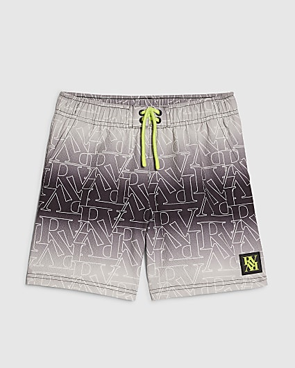 Boys Black Ombre Swim Shorts