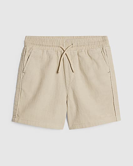 Mini Boys Beige Pull On Shorts