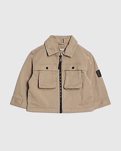 Mini Boys White Shacket