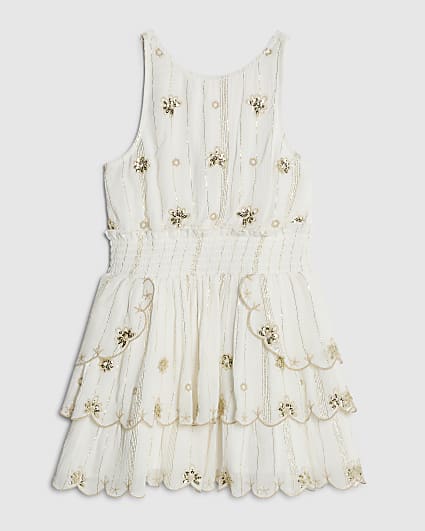 Girls White Beach Dress