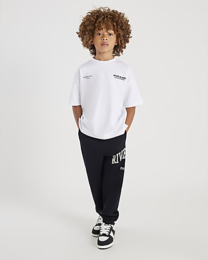 Boys White Design Studios Joggers Set