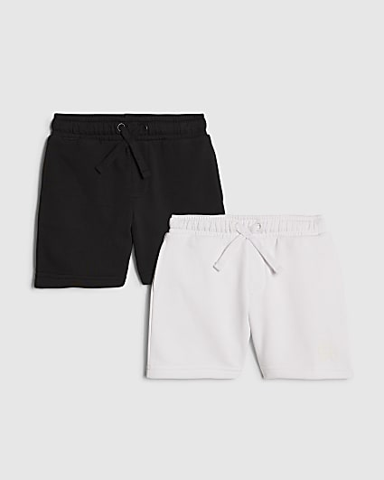 Mini Boys Black RR Shorts Set