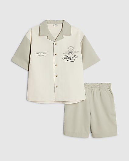 Boys Green Montpellier Shirt Set