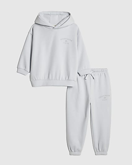 Mini Boys Blue Essentialism Hoodie Set