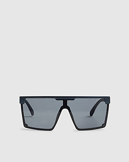 Boys Black Matte Visor Sunglasses