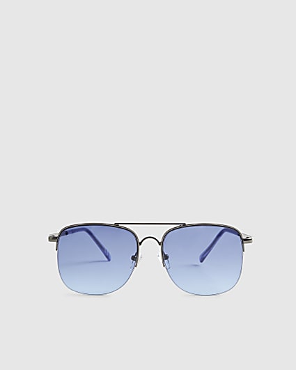 Boys Blue Metal Navigator Sunglasses