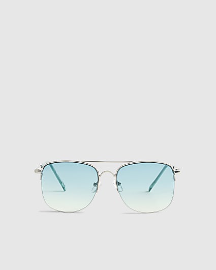Boys Blue Ombre Metal Navigator Sunglasses