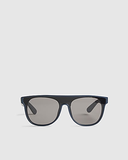 Mini Boys Black Matte Visor Sunglasses