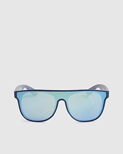 Mini Boys Blue Matte Visor Sunglasses