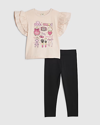 Mini Girls Pink Beauty Box T-Shirt Set