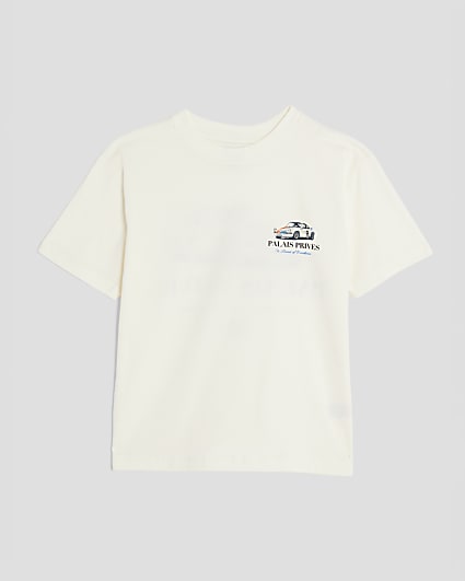 Boys Cream Palais Prives Car T-Shirt