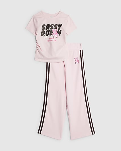 Girls Pink Sassy Queen Tracksuit Set