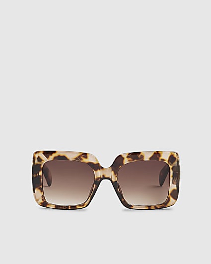 Mini Girls Brown Oversized Sunglasses