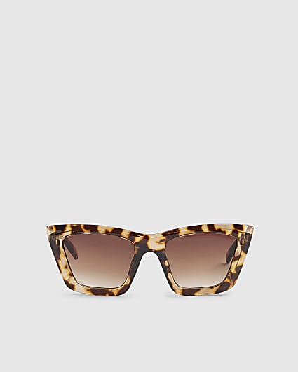 Girls Brown Tortoise Cat Eye Sunglasses