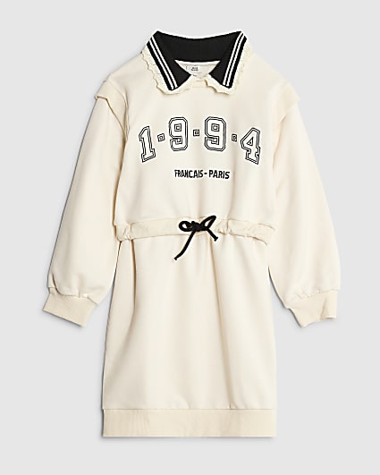 Girls Cream 1994 Sweatshirt Dress