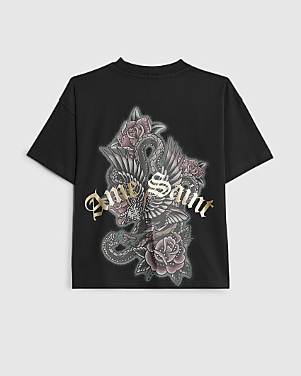 Boys Black Ame Saint T-Shirt