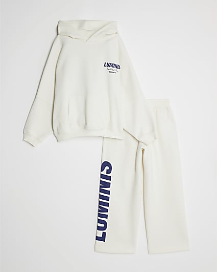 Boys Ecru Luminis Hoodie Set