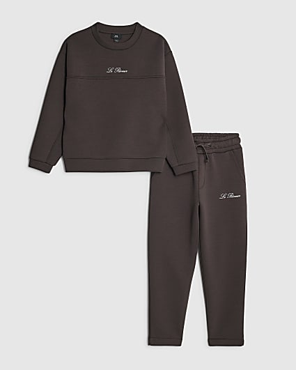Boys Brown Sweatshirt And Joggers Set