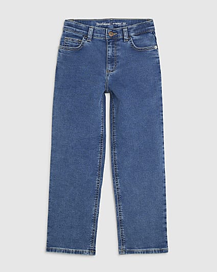 Boys Blue Washed Straight Jeans