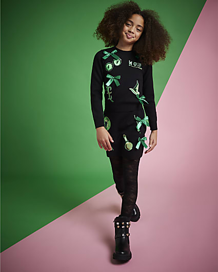 Wicked Girls Black Elphaba Icon Knitted Set