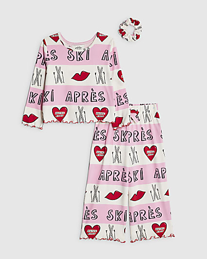 Nephthys Mini Girls Pink Apres Ski Pyjama Set
