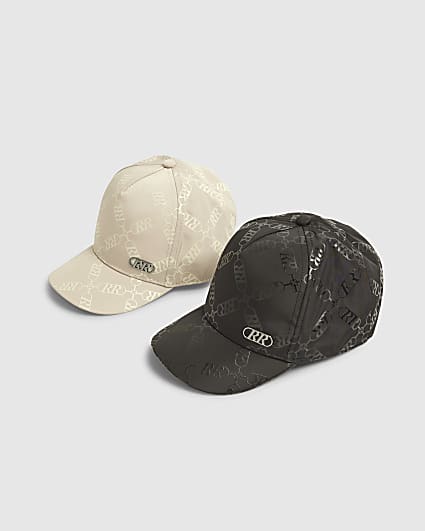 Mini Boys Monogram Cap Set