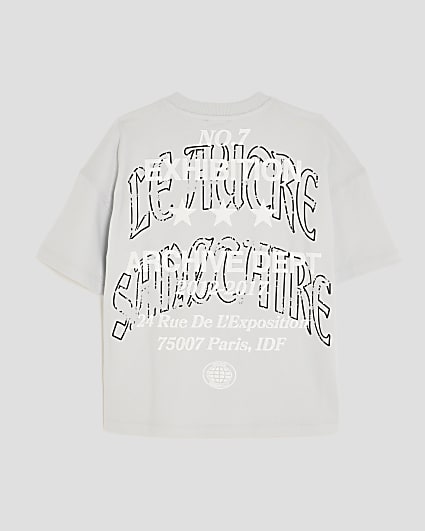 Boys Grey Gothic Wordy T-Shirt