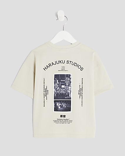 Mini Boys Beige Harajuku Studios T-Shirt