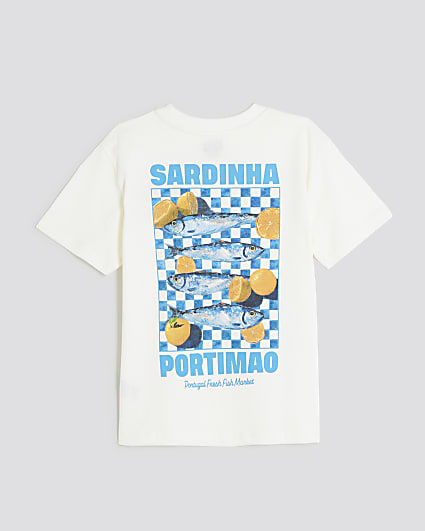 Boys White Sardinha T-Shirt