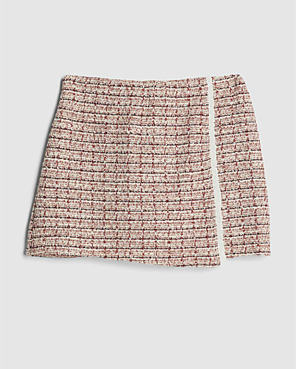 Girls Pink Boucle Skort