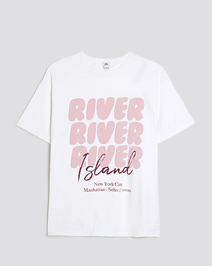 Girls White River Island T-Shirt