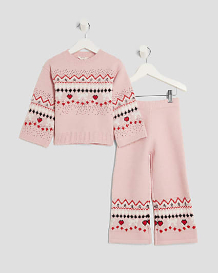 Mini Girls Fairisle Jumper Set