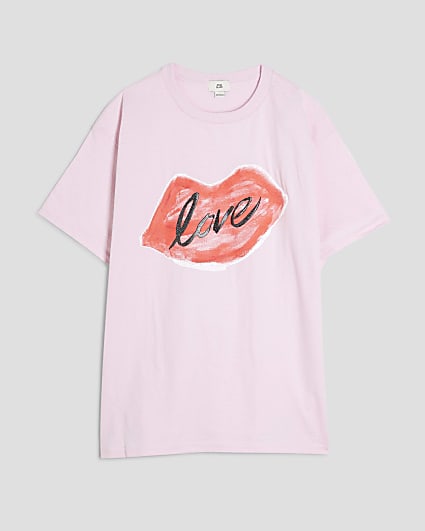 Girls Pink Lips T-shirt