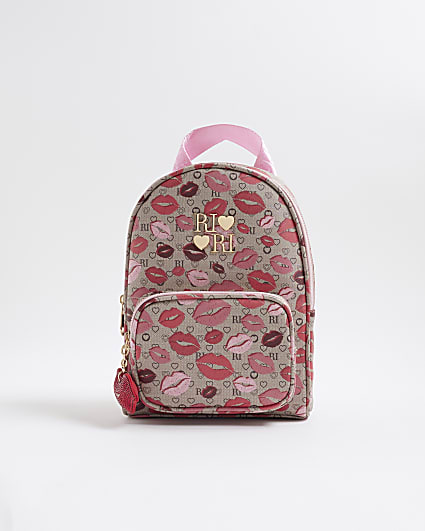 Girls Brow RI Monogram Lips Backpack