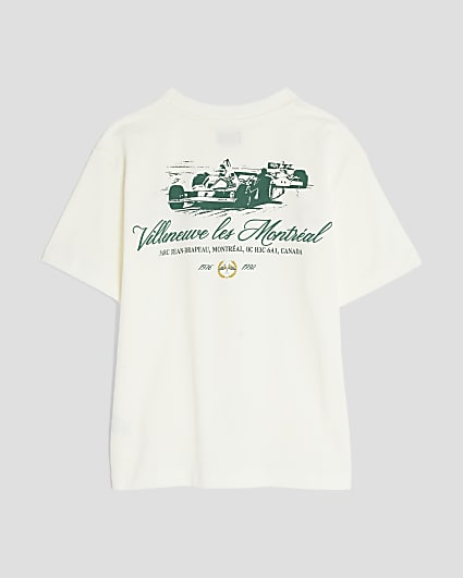 Boys Cream Montreal Car T-Shirt