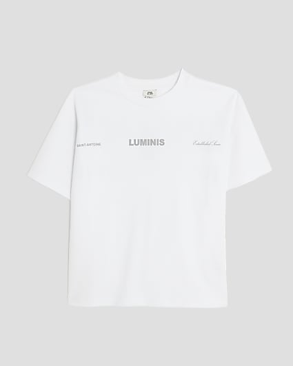 Boys White Oversized Luminis T-Shirt