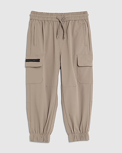 Mini Boys Stone Zip Cargo Trousers