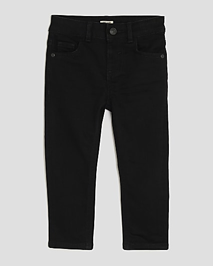 Mini Boys Black Relaxed Skinny Jeans
