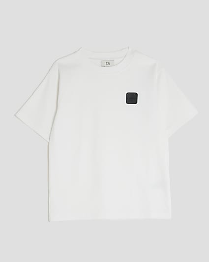 Boys White Badge T-Shirt