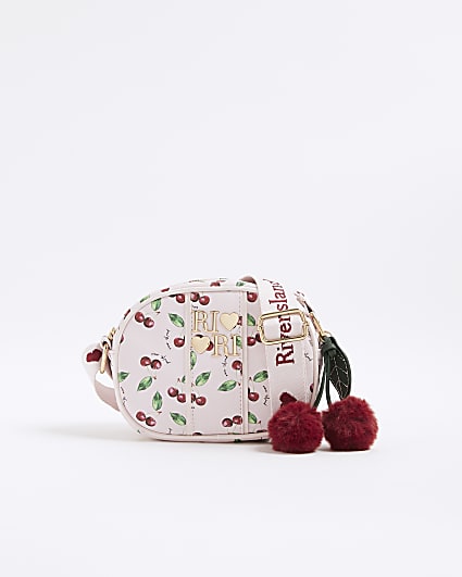 Girls Pink Cherry Crossbody Bag