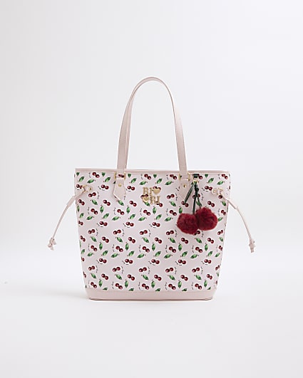 Girls Pink Cherry Shopper Bag