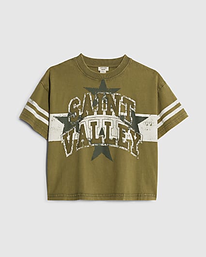 Mini Boys Khaki Washed Saint Valley T-Shirt